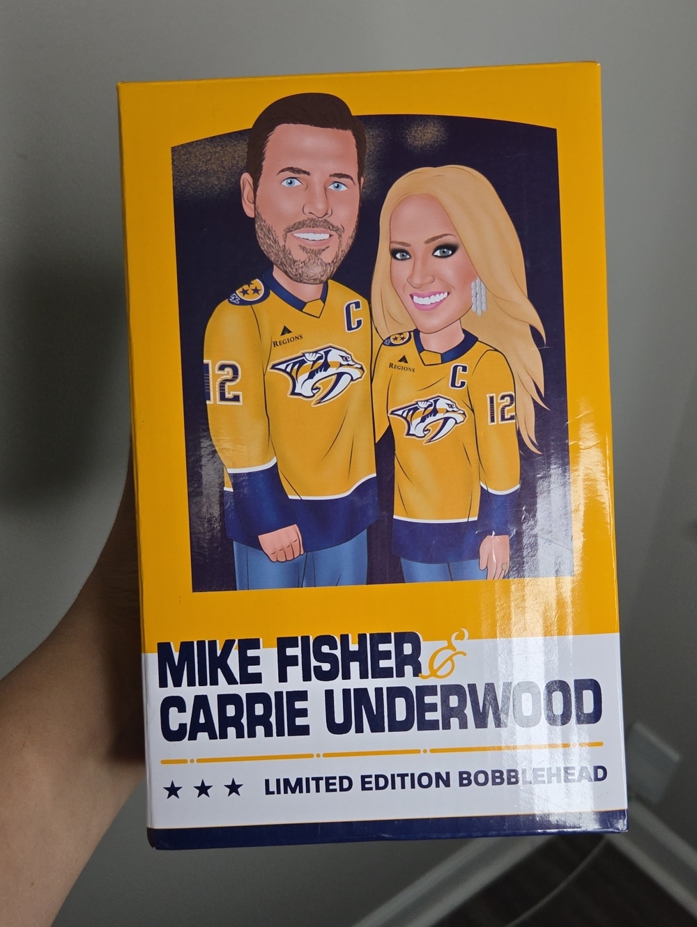Mike Fisher & Carrie Underwood Limited Edition Bobblehead - Yellow